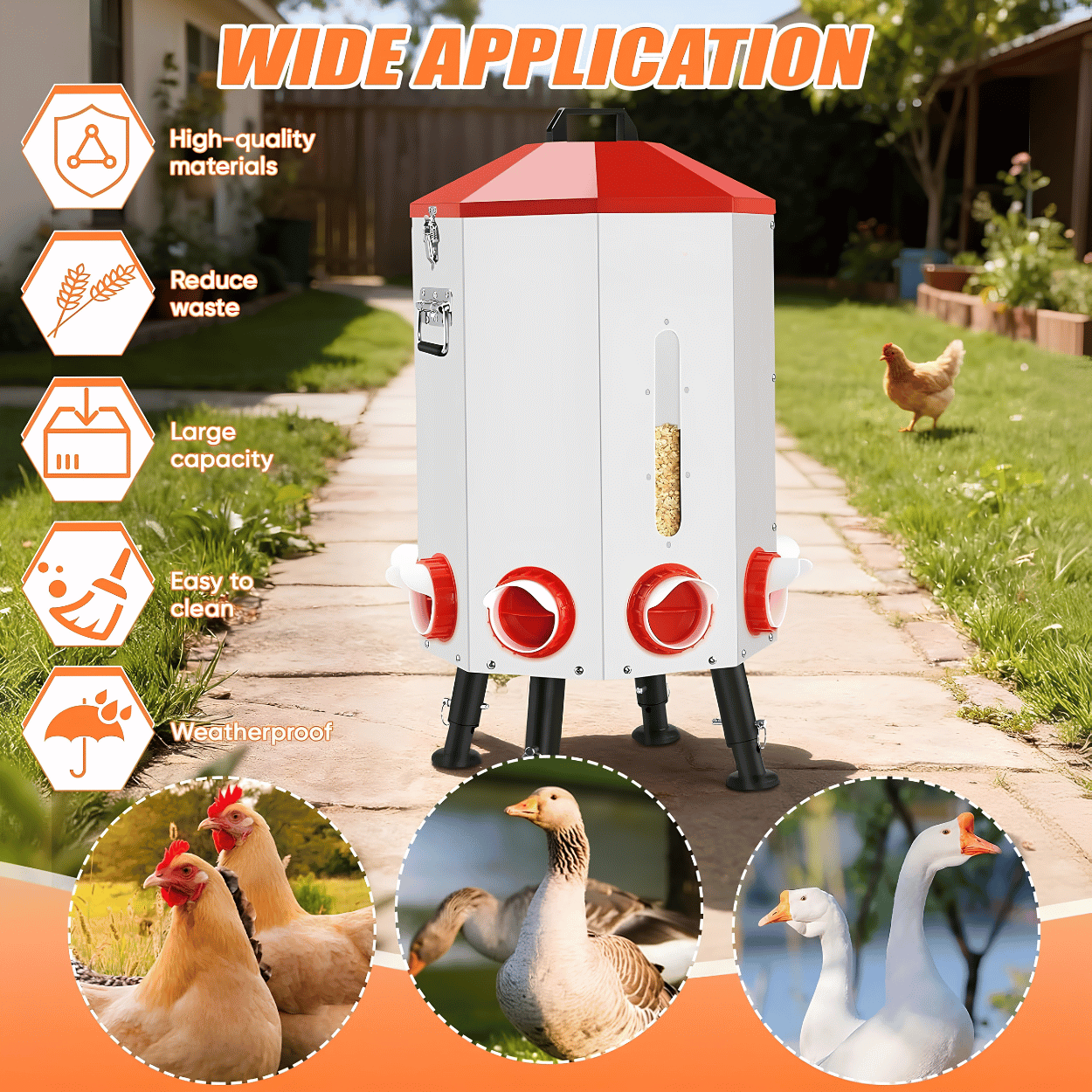 IronBeak 75 Lb Automatic Chicken Feeder