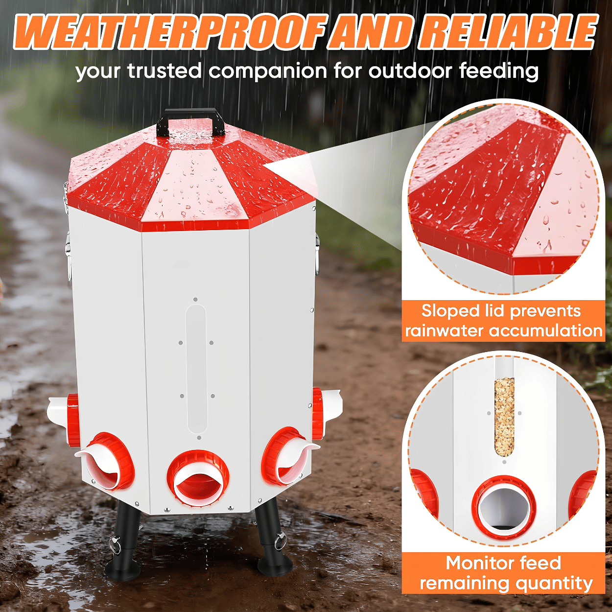 IronBeak 75 Lb Automatic Chicken Feeder