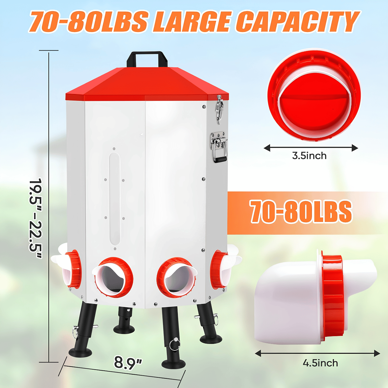 IronBeak 75 Lb Automatic Chicken Feeder