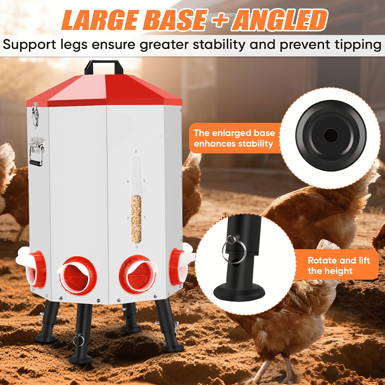 IronBeak 75 Lb Automatic Chicken Feeder